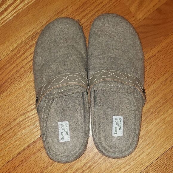 Earth Origins Tan Janet wool slides - Picture 4 of 6